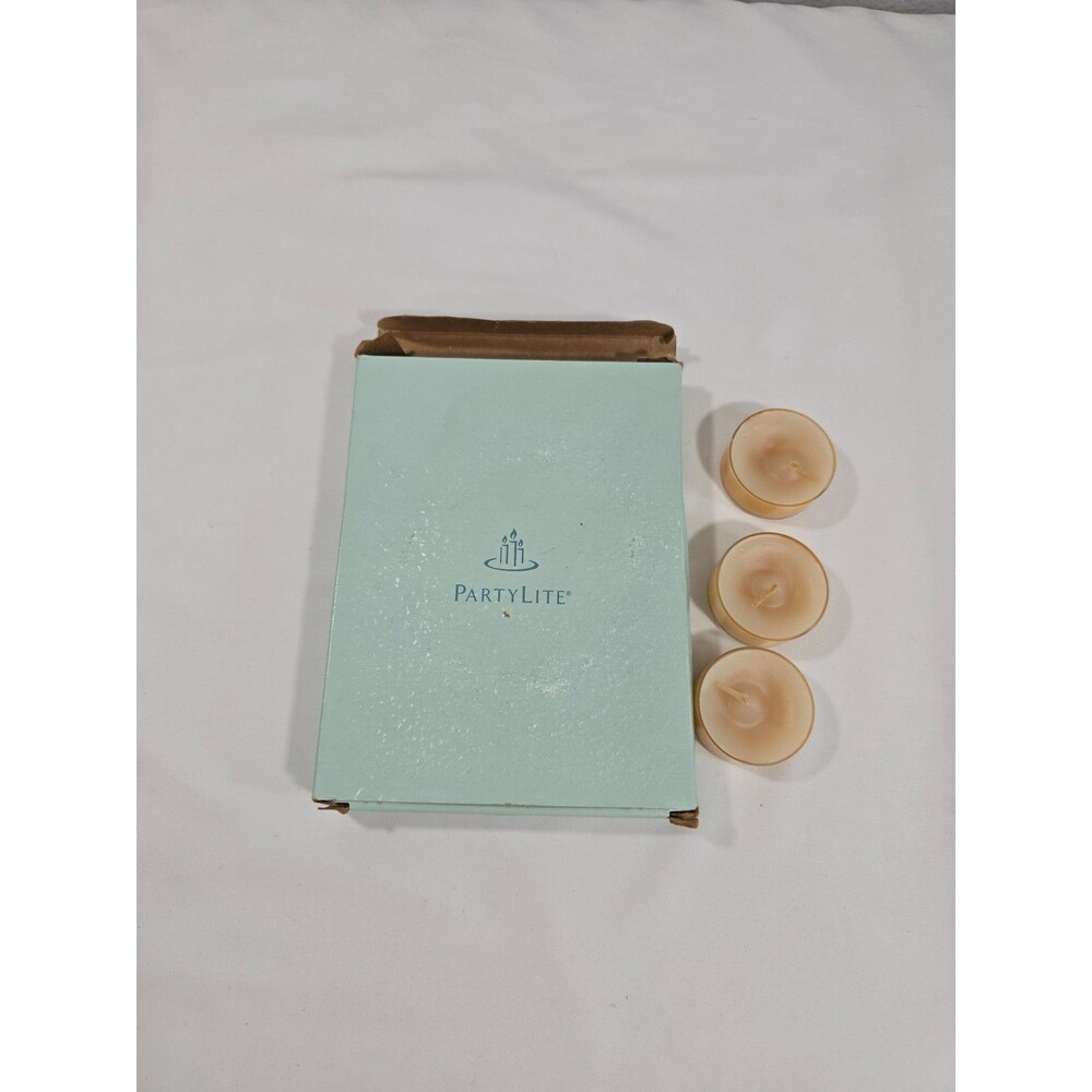 PARTYLITE Amber Wood and Vanilla Tealight Candles RETIRED 10 Total Candles - Picture 5 of 5